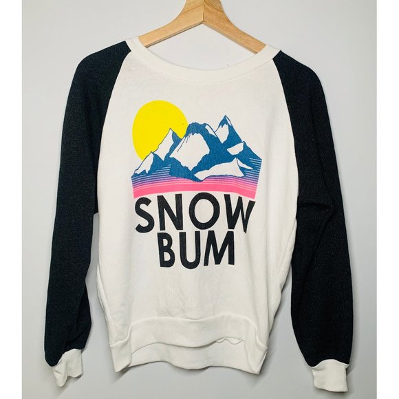 Wildfox Black and White Snow Bum Sweatshirt - Picture 7 of 11